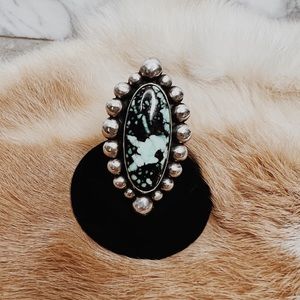 Myopic Void large turquoise sterling ring